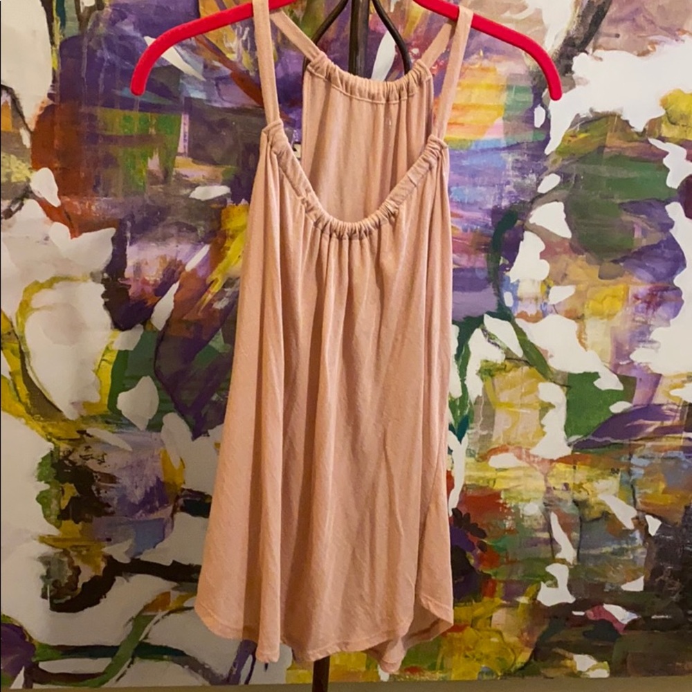 Baby Pink High Neck Tank